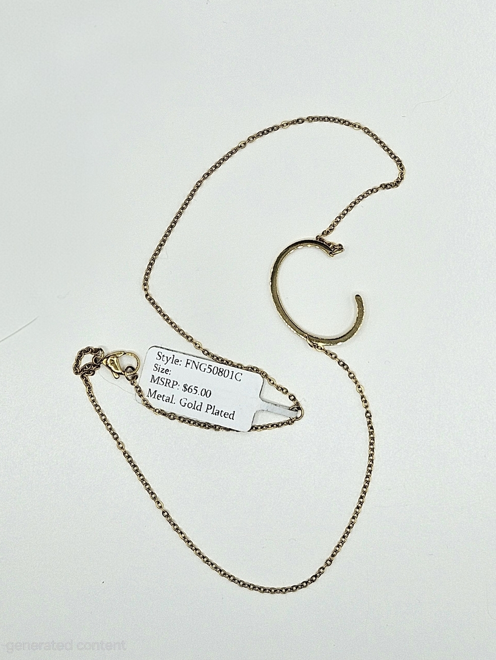 Initial "C" Delicate gold plated necklace pendant. Sleek design for everyday wea
